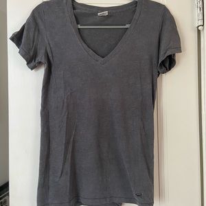 Grey PINK Victoria’s Secret V-Neck Shirt